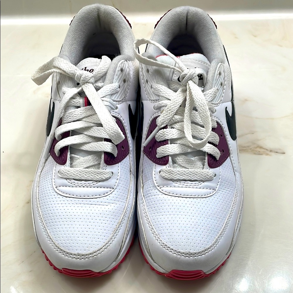 Nike White and Purple Sneakers